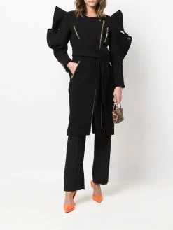 Moschino couture biker crepe dress