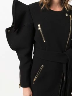 Moschino couture biker crepe dress