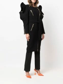 Moschino couture biker crepe dress