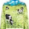 Moschino Farm-print boxy jacket