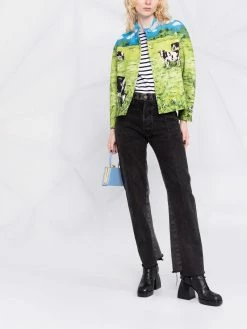 Moschino Farm-print boxy jacket