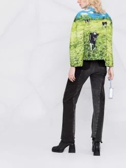 Moschino Farm-print boxy jacket
