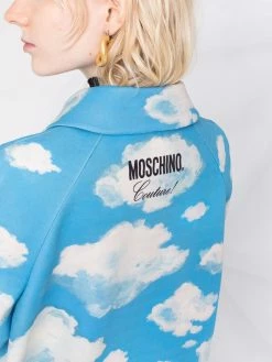 Moschino farm print cady coat