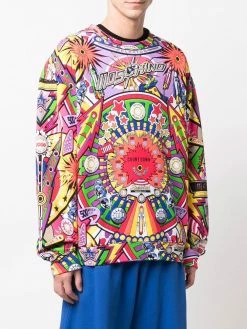 Moschino logo-print pinball style sweatshirt