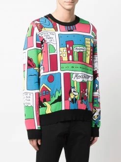 Moschino comic print cotton sweatshirt