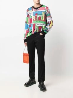 Moschino comic print cotton sweatshirt