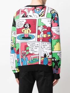 Moschino comic print cotton sweatshirt