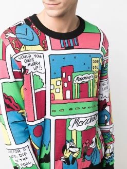 Moschino comic print cotton sweatshirt