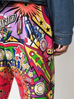 Coupon โ๏ธ Moschino Logo print pinball trousers ๐ 11 Moschino logo-print pinball trousers