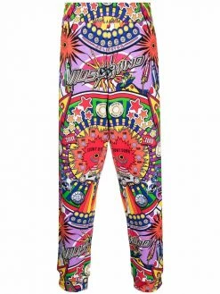 Moschino logo-print pinball trousers