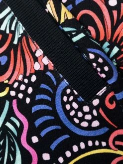 Moschino mix-print drawstring-waist swim shorts