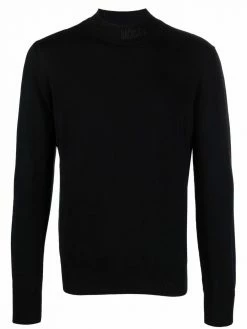 Moschino logo funnel-neck jumper