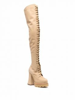 Moschino lace-up over-the-knee boots