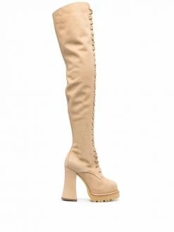 Moschino lace-up over-the-knee boots