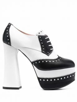 Moschino block-heel platform pumps