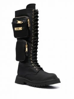 Moschino lace-up combat boots