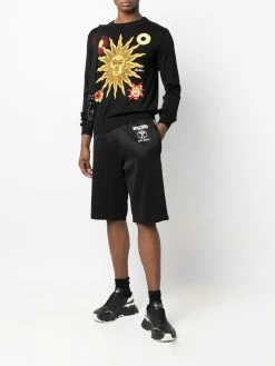 Moschino logo-tape track shorts