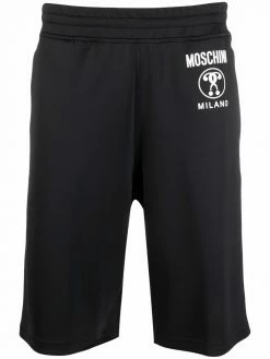 Moschino logo-tape track shorts