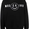 Moschino Smiley embroidered cotton sweatshirt