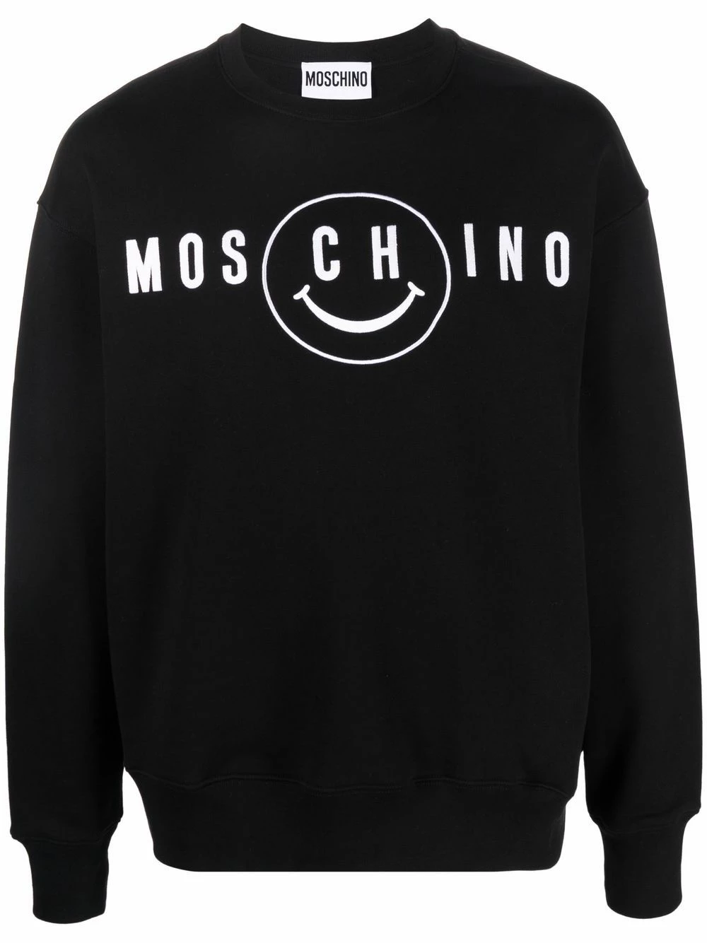 Best Pirce ๐งจ Moschino Smiley embroidered cotton sweatshirt ๐ 3 Moschino Smiley embroidered cotton sweatshirt