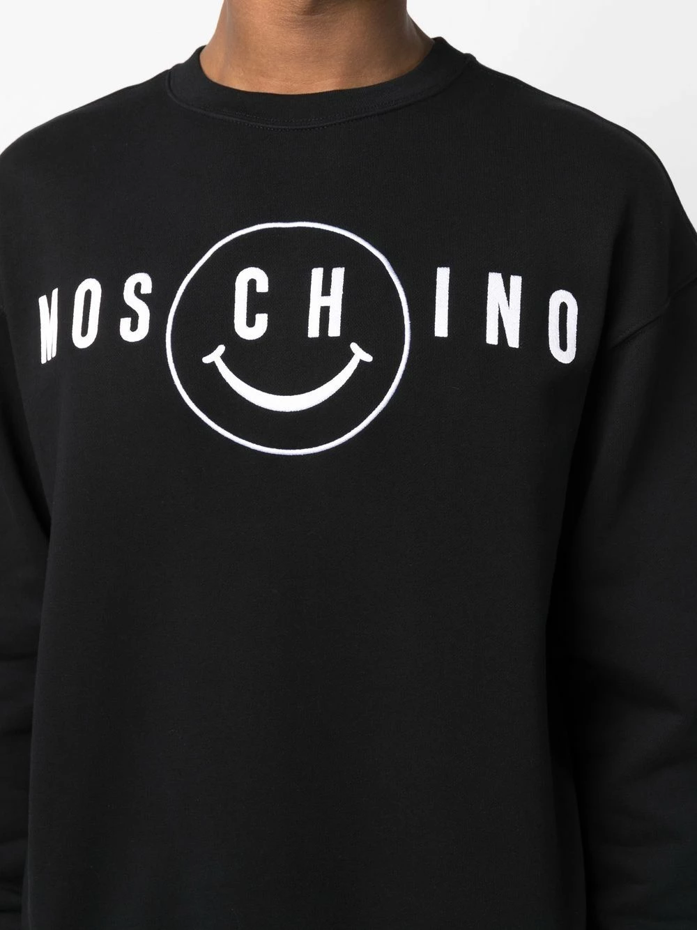 Best Pirce ๐งจ Moschino Smiley embroidered cotton sweatshirt ๐ 7 Moschino Smiley embroidered cotton sweatshirt