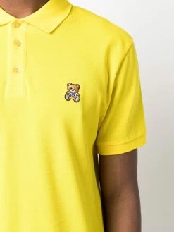Moschino embroidered-bear polo shirt