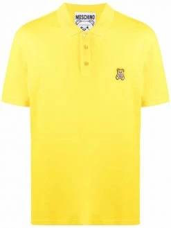 Moschino embroidered-bear polo shirt