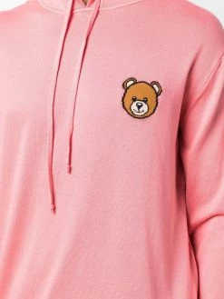 Moschino logo-patch hoodie