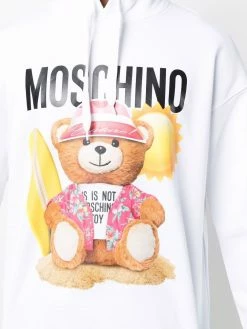 Moschino Teddy Bear motif cotton hoodie