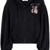 Moschino Teddy logo-patch cropped hoodie