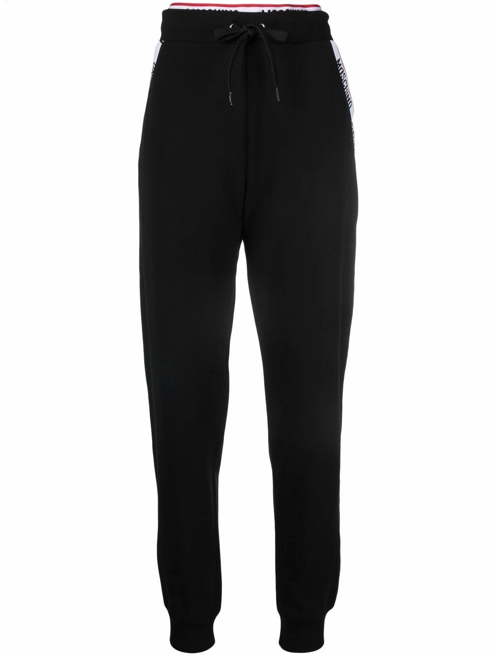 Cheap ๐คฉ Moschino Underwear logo print tapered track pants โจ 3 Moschino Underwear logo-print tapered track pants