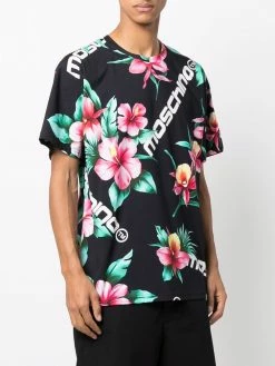 Moschino hibiscus logo-print cotton T-shirt