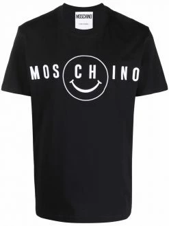 Moschino logo-print smiley T-shirt