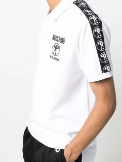 Moschino logo-tape cotton polo shirt