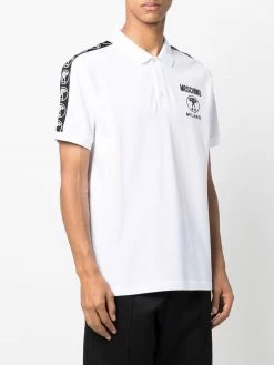 Moschino logo-tape cotton polo shirt