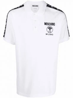 Moschino logo-tape cotton polo shirt