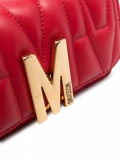 Moschino leather logo shoulder bag