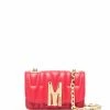 Moschino leather logo shoulder bag