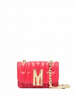 Moschino leather logo shoulder bag