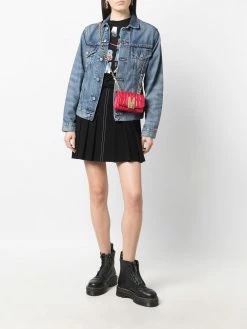 Moschino leather logo shoulder bag