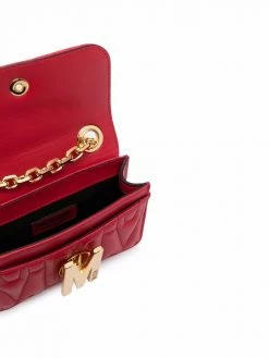 Moschino leather logo shoulder bag