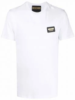Moschino logo-patch crewneck T-shirt