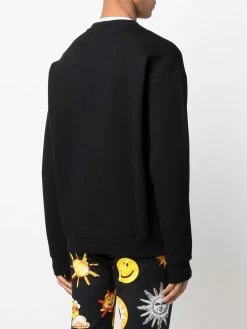 Moschino logo-patch crewneck sweatshirt