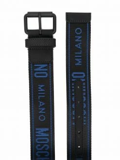 Moschino two-tone logo-motif belt