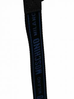 Moschino logo-motif two-tone keychain